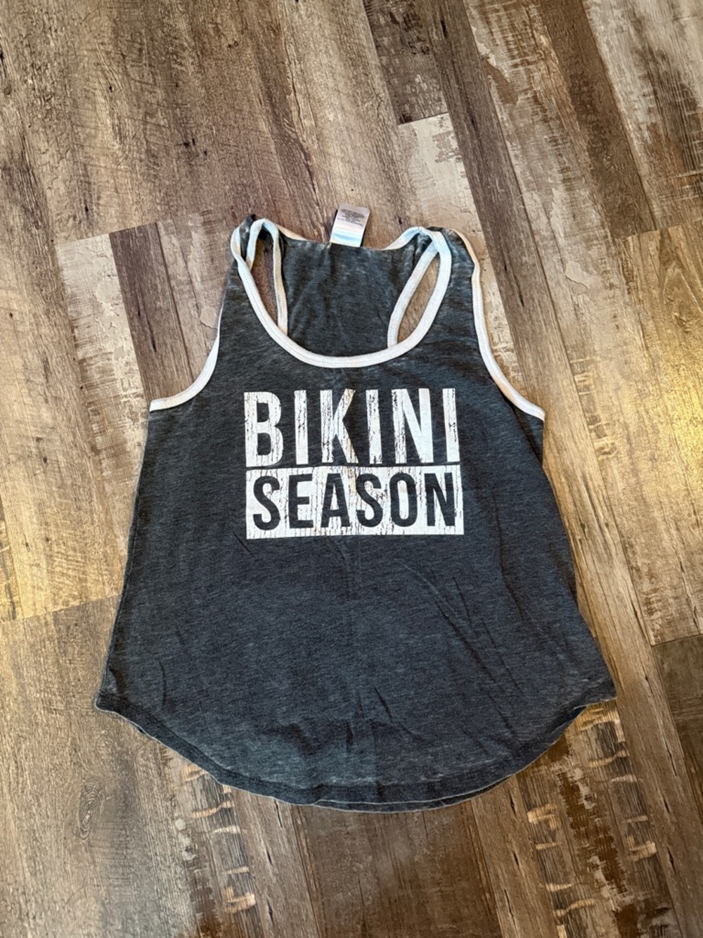 Bikini Season Charcoal Racerback Tank Top